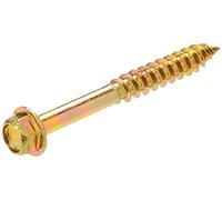 TIMCO Vis tire-fond avancées | Tête hexagonale | Pointe oblique | Jaune | 8,0 x 70 | Boîte de 50 (870SCSY)