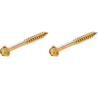 TIMCO Vis tire-fond avancées | Tête hexagonale | Pointe oblique | Jaune | 8,0 x 70 | Boîte de 50 (870SCSY) (Lot de 2)
