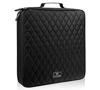 TIMCORR CD Bag DVD Bag Storage, 160 capacité de stockage DVD CD Box DVD housse organisateur CD Bag Carbox housse de protection en plastique voyage à la maison