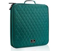 TIMCORR Étui de rangement pour CD et DVD : 160 boîtiers DVD de capacité portable - Classeur de transport en plastique pour la maison et les voyages (vert)