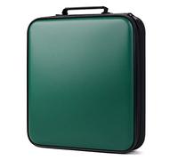 TIMCORR Étui de Rangement pour DVD et CD - 160 Pochettes - Boîte Rigide Noire - Grand Portefeuille pour Film/Musique/Jeu et Livre - Portable