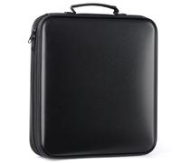 TIMCORR tui de rangement pour DVD et CD : pochettes pour CD de 160 capacits, classeur noir pour voiture Bote de rangement rigide pour CD G