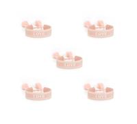 Timcryxient Bracelets en corde réglables avec pompons tissés pour une déclaration de mode chic avec verrouillage manuel en polyester tissé à la main, kaki amour, Light Pink Love, Polyester