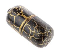 Timcryxient Capsule en bois traditionnelle japonaise pilule Kendama bilboquet jouet noir et or