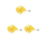 Timcryxient Lot de 3 tiges de fléchettes 2BA avec anneaux de protection Jaune 45 mm