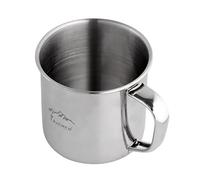 Timcryxient Mug de voyage en acier inoxydable avec anse 250 ml | Poignée confortable avec finition polie de 250 ml pour café, thé, lait, bière, vin, camping, randonnée, voyage, maison