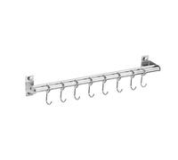 Timcryxient Pratique et peu encombrant - Crochet de cuisine - Accès facile aux ustensiles - Facile à installer - En acier inoxydable - Double pôle + 50 cm + 8