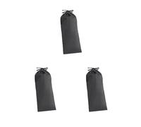 Timcryxient Sac de rangement en nylon avec cordon de serrage pour autres équipements, trépieds, bâtons de randonnée 21 x 60 cm, noir, Lot de 3 (noir 15 x 35 cm), 15x35cm