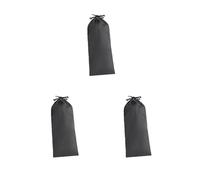 Timcryxient Sac de rangement en nylon avec cordon de serrage pour autres équipements, trépieds, bâtons de randonnée 21 x 60 cm, noir, Lot de 3 (noir 15 x 45 cm), 15x45cm