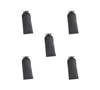 Timcryxient Sac de rangement en nylon avec cordon de serrage pour autres équipements, trépieds, bâtons de randonnée 21 x 60 cm, noir, Lot de 5 (noir 15 x 35 cm), 15x35cm