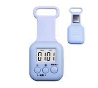 Time Counter Watch - Portable Digital Timer Keychain | Magnetic LED Clock Pendant with 99-Minute Countdown for Gym Kitchen Classroom, Pocket for Yoga Studying Teachers Students White