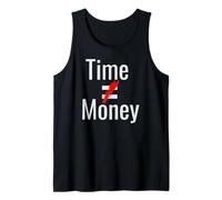 Time Does Not Equal Money Stried Out Rouge Débardeur