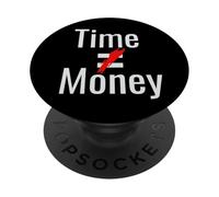 Time Does Not Equal Money Stried Out Rouge PopSockets PopGrip Adhésif