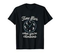 Time Flies When You're Climbing Whimsical Clock T-Shirt