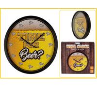 Time for Beer Gag Bière Horloge Murale Culte Hommes rund-30,5-cm-Bunt-Analog