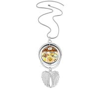 Time for Tea Biscuits Pendentif Ailes d'ange Rotation Collier Bijoux