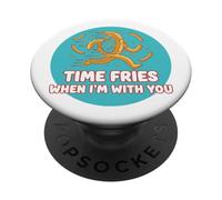 Time Fries When I'm with You Funny Food Dad Joke Pun PopSockets PopGrip Adhésif