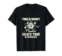 Time Is Money Skate Time Timess Retro Block Graphic T-Shirt