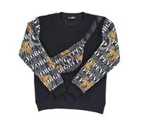 Time Is Money Sweat-shirt à col rond en coton pour homme, design urbain, noir, gris, blanc, Noir 2, XXL