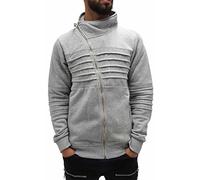 Time Is Money Sweats à capuche Urban Designer pour homme - Styles assortis - Fermeture éclair et vestes overhead en coton mélangé - Noir et gris, Gris 1228a, XL