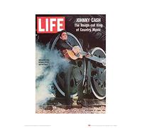 Time Life (Johnny Cash - Cover 1969 30 x 40 cm Toile Imprimée