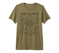 Time Machine Vintage Brevet Drôle Science Fiction HG Wells T-Shirt Haut de Gamme