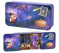 Time Message Box Kit de maison de poupée miniature Enchanted Encounter, avec éclairage LED, boîtier en tôle avec fermeture coulissante, modèle 3D, cadeau créatif (étoiles)