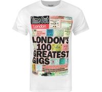 Time Out - T-shirt 'London's 100 Greatest Gigs' - Homme (M) (Blanc) - UTNS4074 Blanc G