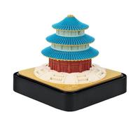 Time Piece Calendar 2026, Roman Colosseum Calendar, 3D Paper Carving Art Memo Pad with DIY Tear Away Page for Office Desk Decor Home (Temple of Heaven-L)