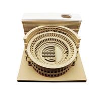 Time Piece Calendar 2026, Roman Colosseum Calendar, 3D Paper Carving Art Memo Pad with DIY Tear Away Page for Office Desk Decor Home (Colosseum-L)