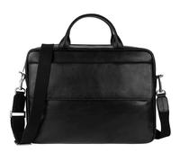 Time Resistance Cartable en Cuir Sacoche en Cuir pour Ordinateur Portable Fait Main en Italie - Cartable pour Hommes et Femmes - Serviette Professionnelle pour Ordinateur (Noir)