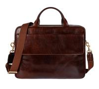 Time Resistance Cartable en Cuir Sacoche en Cuir pour Ordinateur Portable Fait Main en Italie - Cartable pour Hommes et Femmes - Serviette Professionnelle pour Ordinateur (Marron)