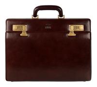 Time Resistance Mallette en Cuir Porte-Documents en Cuir Italien Pleine Fleur - Sac pour Ordinateur Portable Jusqu'à 15" - Étui Rigide avec Serrure