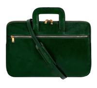 Time Resistance Mallette fine en cuir - Sac d'ordinateur en cuir italien fait main - Mallette pour homme et femme - Sac pour ordinateur portable, vert