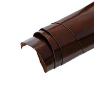 Time Resistance, Plein Grain, Tannage végétal, Epaisseur 1.2-1.6mm (3-4oz), Feuille de cuir de vachette pré-découpée pour l'artisanat du cuir (12x24 cm, marron)