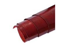 Time Resistance, Plein Grain, Tannage végétal, Epaisseur 1.2-1.6mm (3-4oz), Feuille de cuir de vachette pré-découpée pour l'artisanat du cuir (6x12 in, rouge)