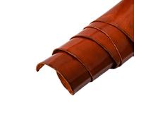 Time Resistance, Plein Grain, Tannage végétal, Epaisseur 1.2-1.6mm (3-4oz), Feuille de cuir de vachette pré-découpée pour l'artisanat du cuir (6x12 in, cognac)