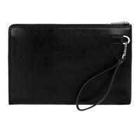 Time Resistance Pochette en cuir pour homme - Organisateur Poignet Sac Mallette - Fait à la main en Italie - Noir