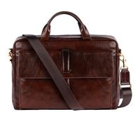 Time Resistance Porte-documents en Cuir - Sac en Cuir Italien Fait main pour Ordinateur Portable - Sac pour Homme et Femme (Marron)