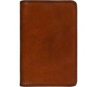 Time Resistance Porte-Passeport en Cuir Pleine Fleur - Portefeuille de Voyage avec Emplacements pour Cartes (Cognac Marron)