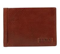Time Resistance Portefeuille Bifold en Cuir - Portefeuille en Cuir Pleine Fleur Fabriqué à la Main en Italie - Portefeuille Fin avec Pince à Billets (Cognac Brun)
