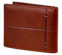 Time Resistance Portefeuille en Cuir Design Minimaliste Fait Main en Italie - Porte-Cartes et Porte-Billets Élégant (Marron Cognac)