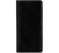 Time Resistance Portefeuille en Cuir - Portefeuille en Cuir Pleine Fleur - Poche Poitrine - pour Cartes - Luxueux Fin Fabriqué en Italie (Noir)