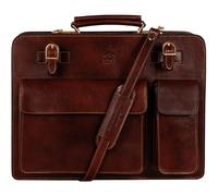 Time Resistance Résistance au Temps Porte-Documents En Cuir - Sac En Cuir Chic Pour Hommes - Porte-Documents D’affaires - Porte-Documents Vintage (Marron)