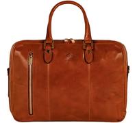 Time Resistance Sac à Bandoulière en Cuir - Pleine Fleur Fabriqué à la Main en Italie - Pour Ordinateur Portable pour Homme