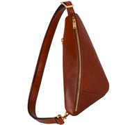 Time Resistance Sac à Bandoulière en Cuir - Sac en Cuir Pleine Fleur - Poitrine pour Hommes et Femmes