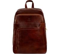 Time Resistance Sac À Dos D'affaires En Cuir - En Cuir Pour Ordinateur Portable Ou Portefeuille A4 - Sac À Dos Pour Ordinateur Fabriqué En Italie (Marron)