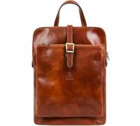 Time Resistance Sac à Dos en Cuir Pleine Fleur Fabriqué à la Main en Italie - Sac à Dos en Toile - Convertible en Sac à Bandoulière