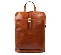 Time Resistance Sac à Dos en Cuir Pleine Fleur Fabriqué à la Main en Italie - Sac à Dos en Toile - Sac à Dos Convertible en Sac à Bandoulière