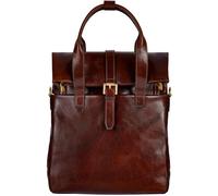 Time Resistance Sac à Dos en Cuir Sac à Dos Business et Décontracté - Véritable Cuir Italien Fait Main (Marron)
